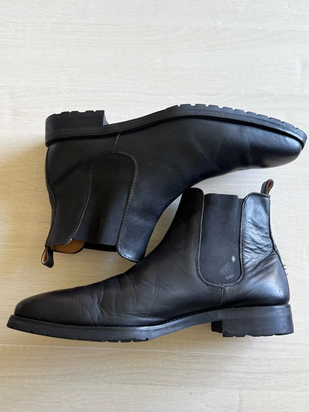 To Boot New York Men’s Black Leather Chelsea Boots Size 10.5 Made in Italy